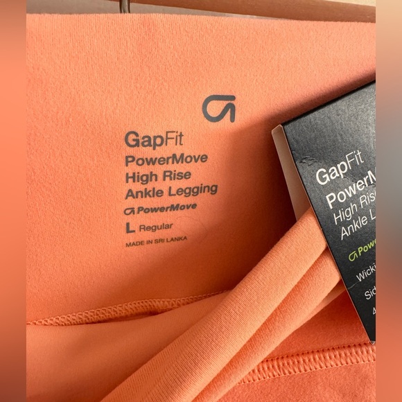 NWT Gap Peach Colored Powermove High Rise Ankle Legging - Size Large - Picture 5 of 9